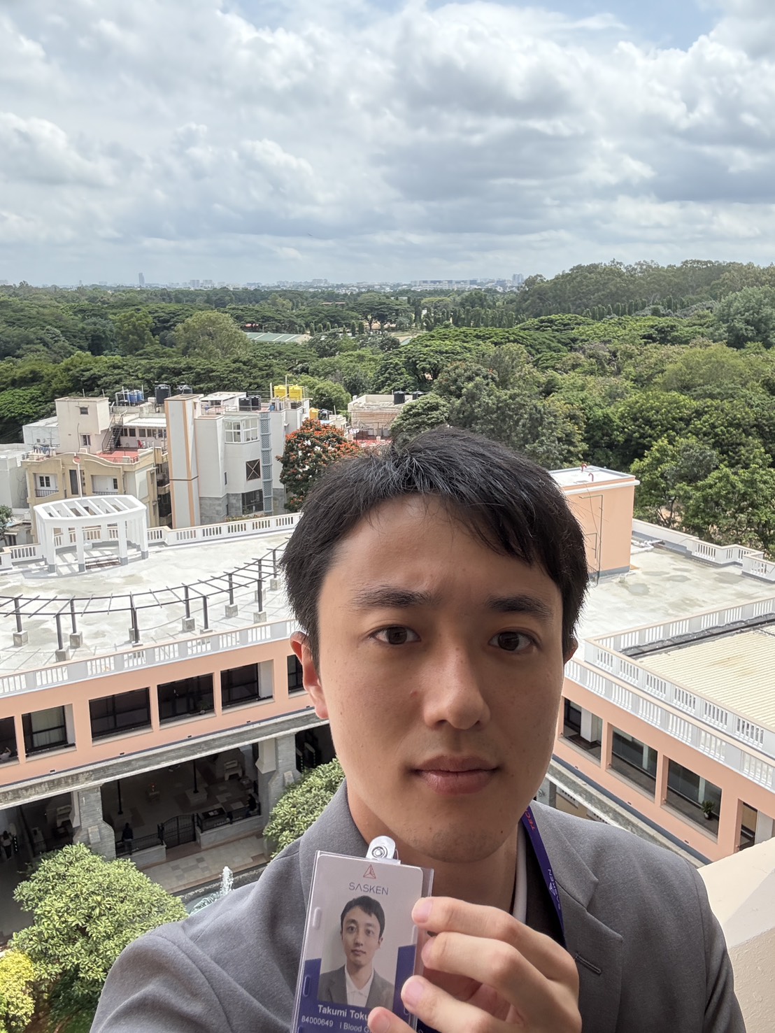 会社のバルコニーから眺めたベンガルールの景色